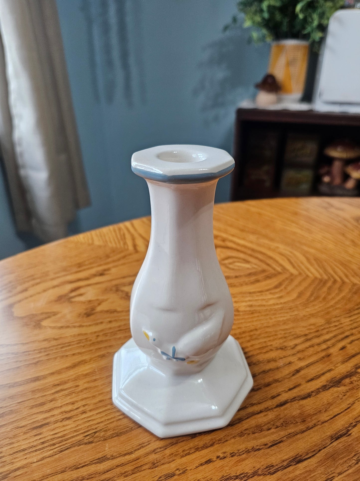 Country Goose Candlestick Holder