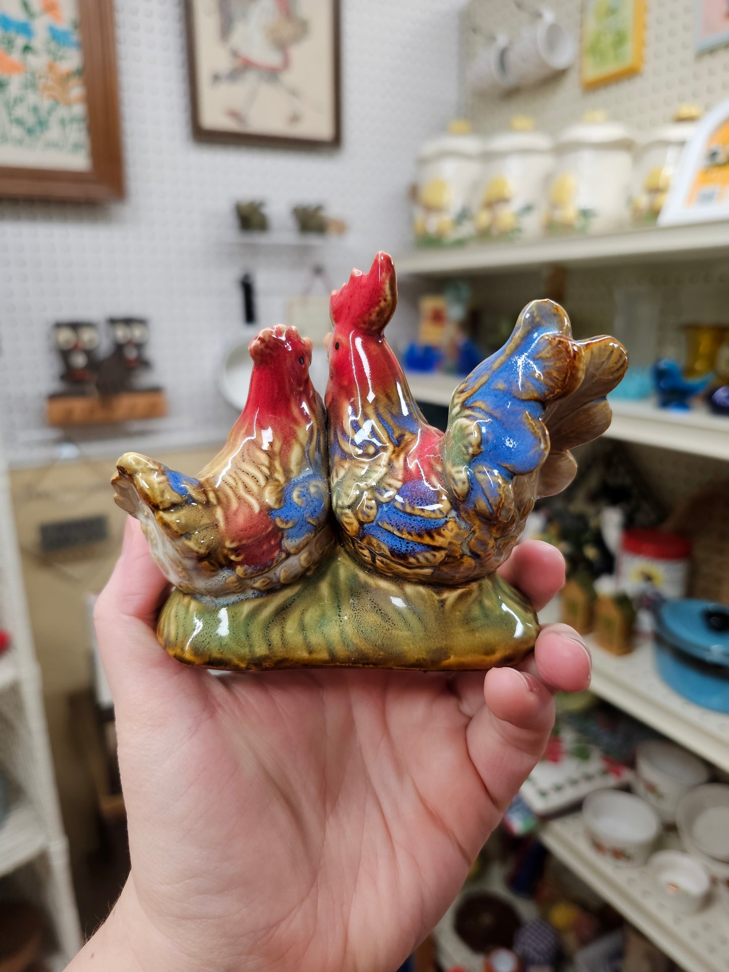 Family of Chickens Figurine