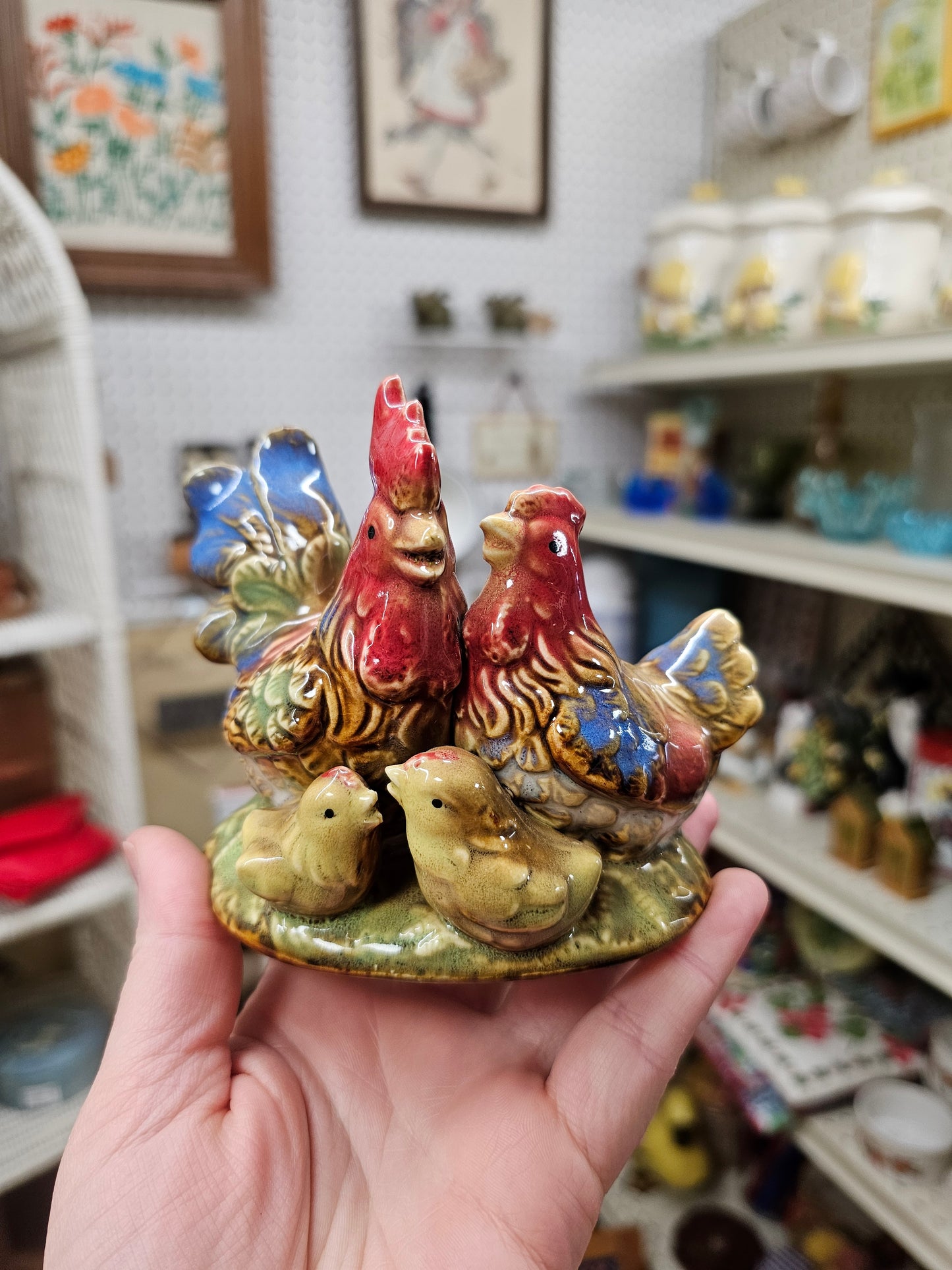 Family of Chickens Figurine