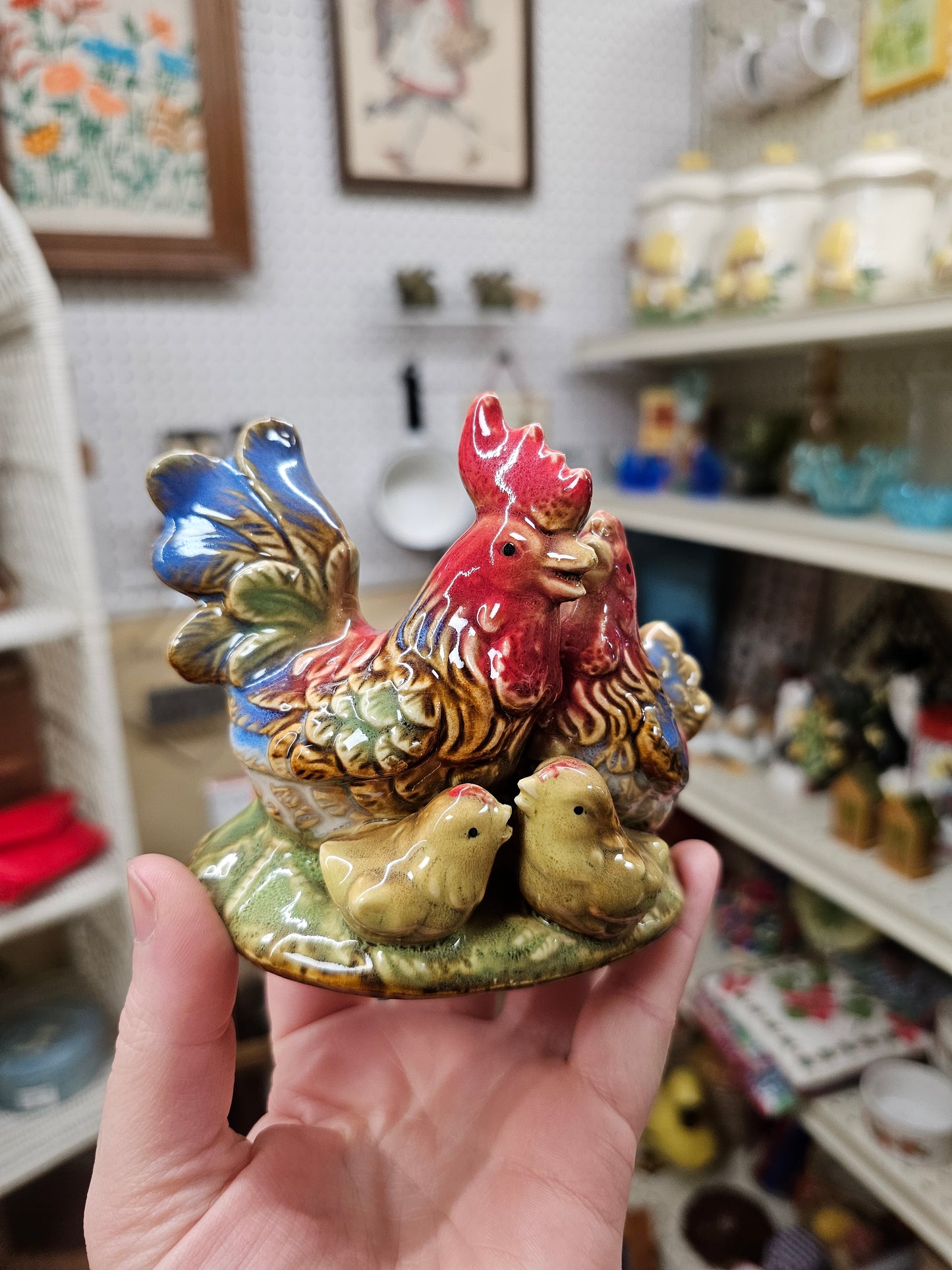 Family of Chickens Figurine