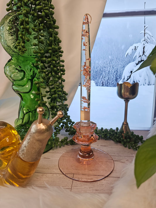 Pink Candlestick Holder