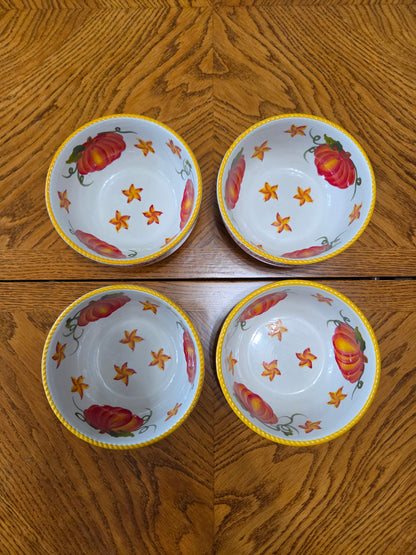 Set of 4 Pumpkin Patch Bowls