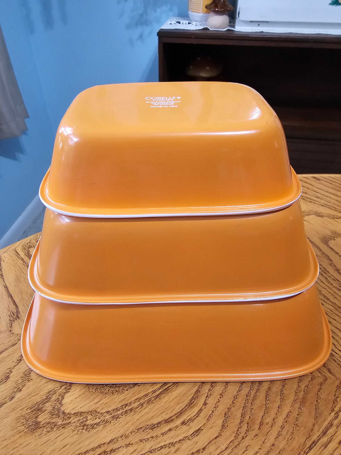 Orange Corelle Baking Dish Set