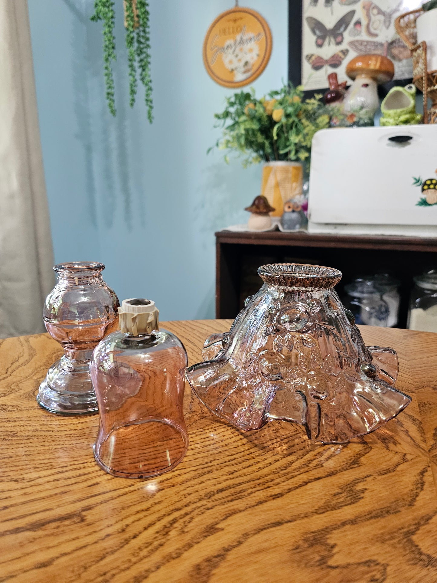 Cabbage Rose Fairy Lamp
