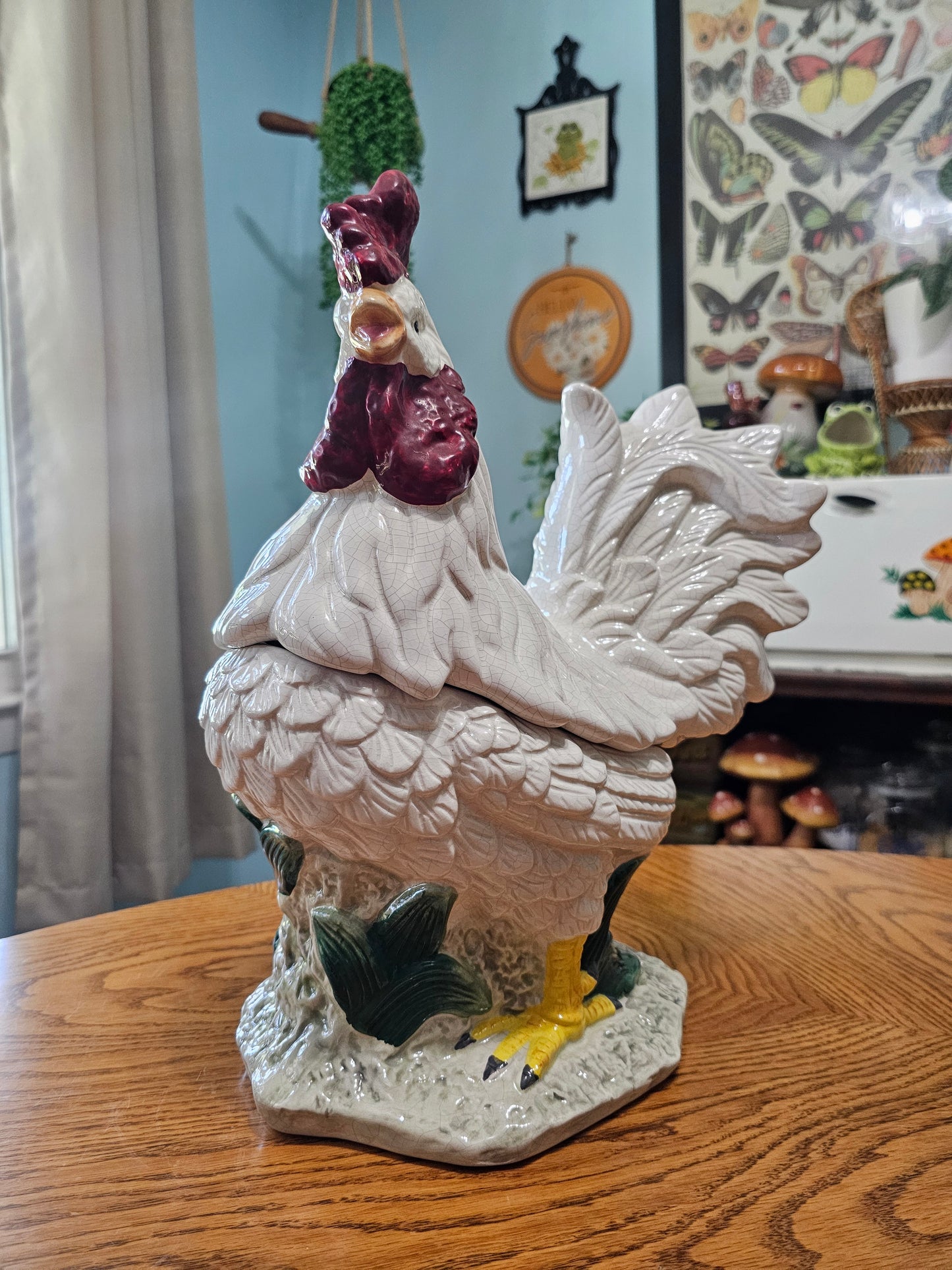 White Rooster Cookie Jar