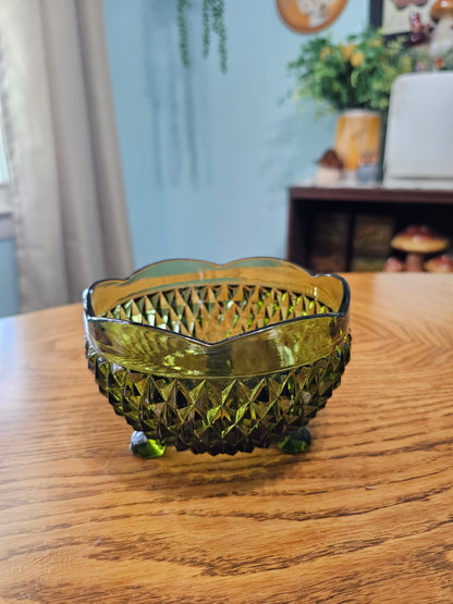 Avocado Diamond Point Candy Dish