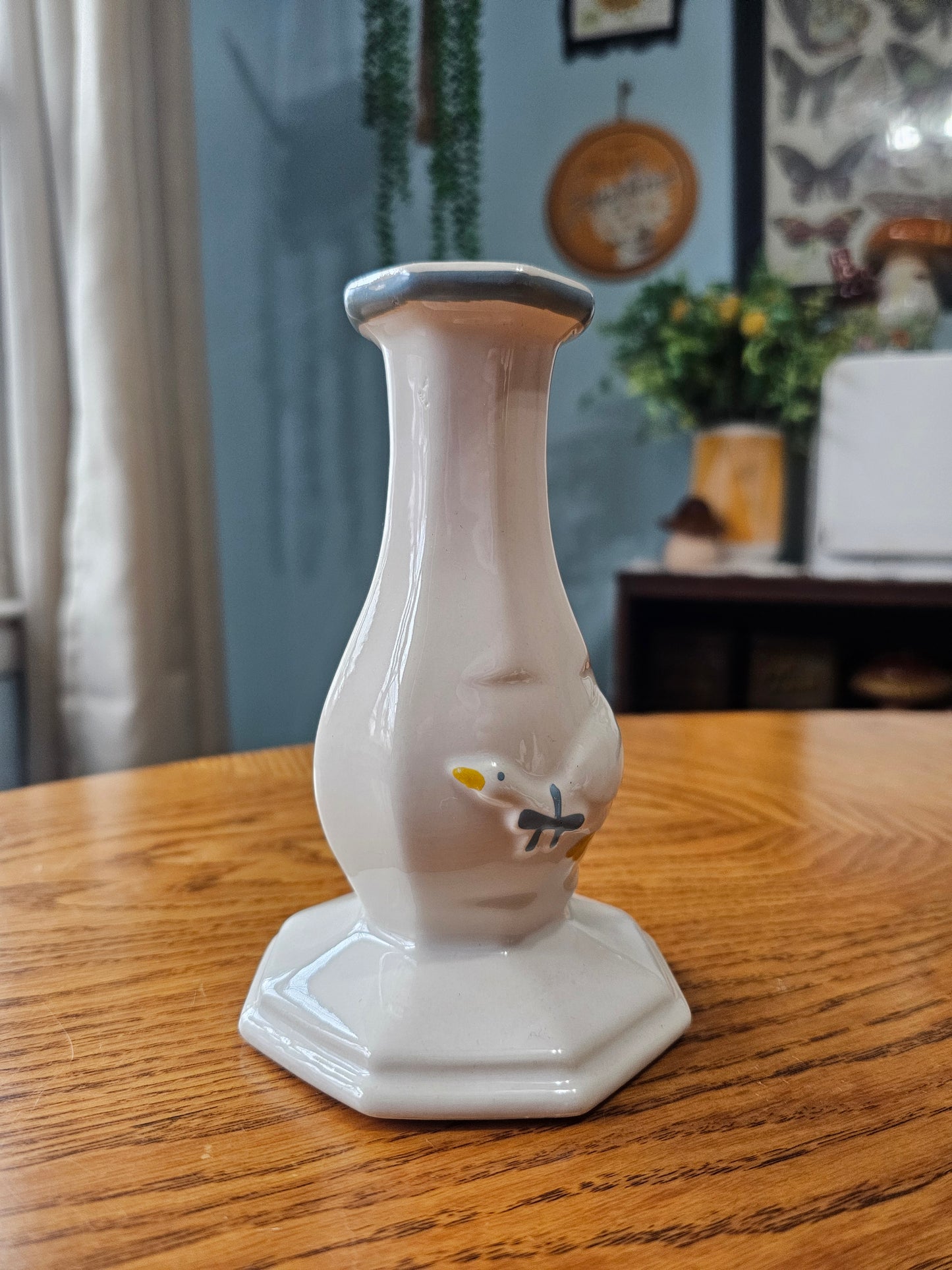 Country Goose Candlestick Holder