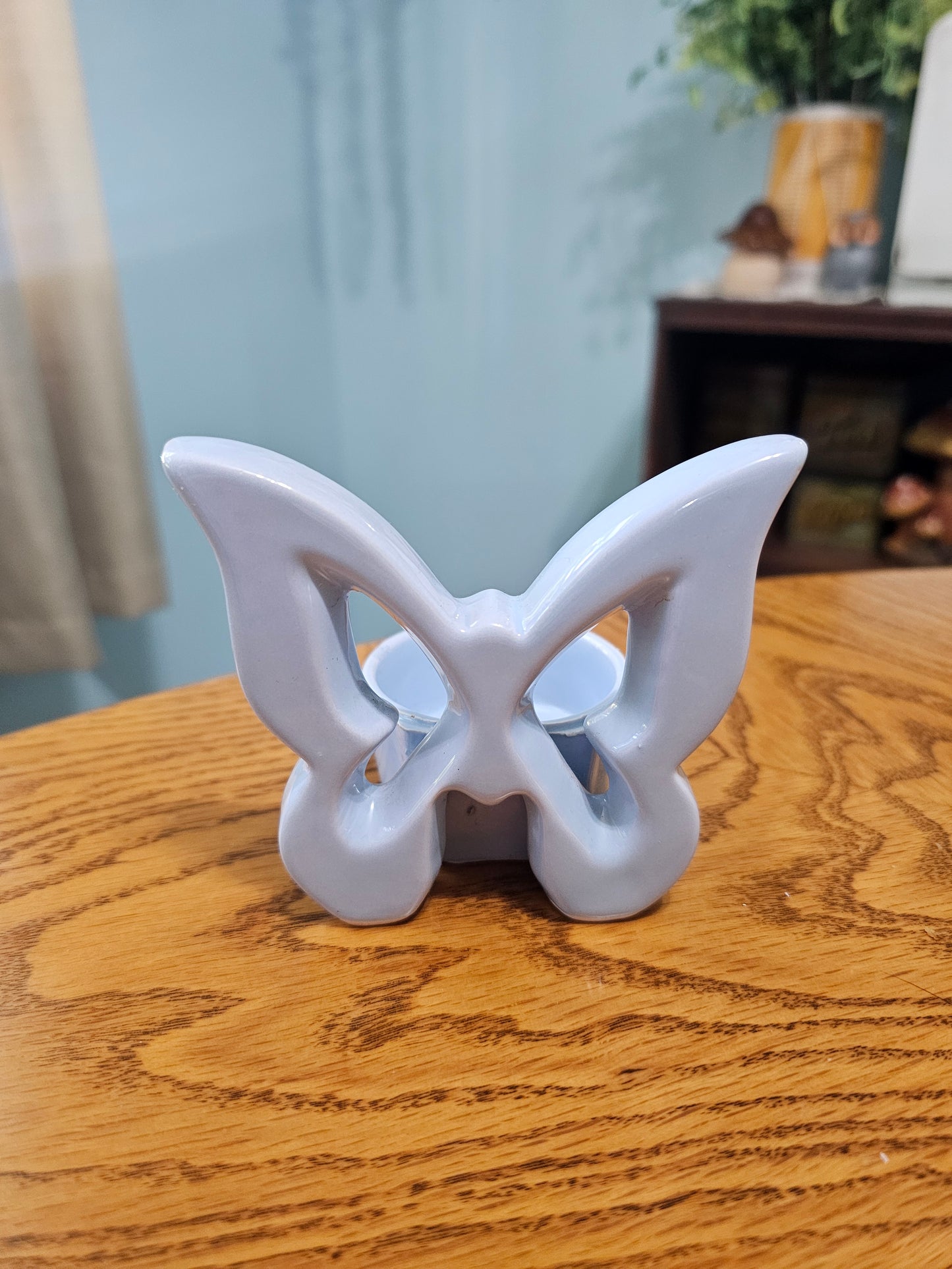 Baby Blue Butterfly Votive Holder