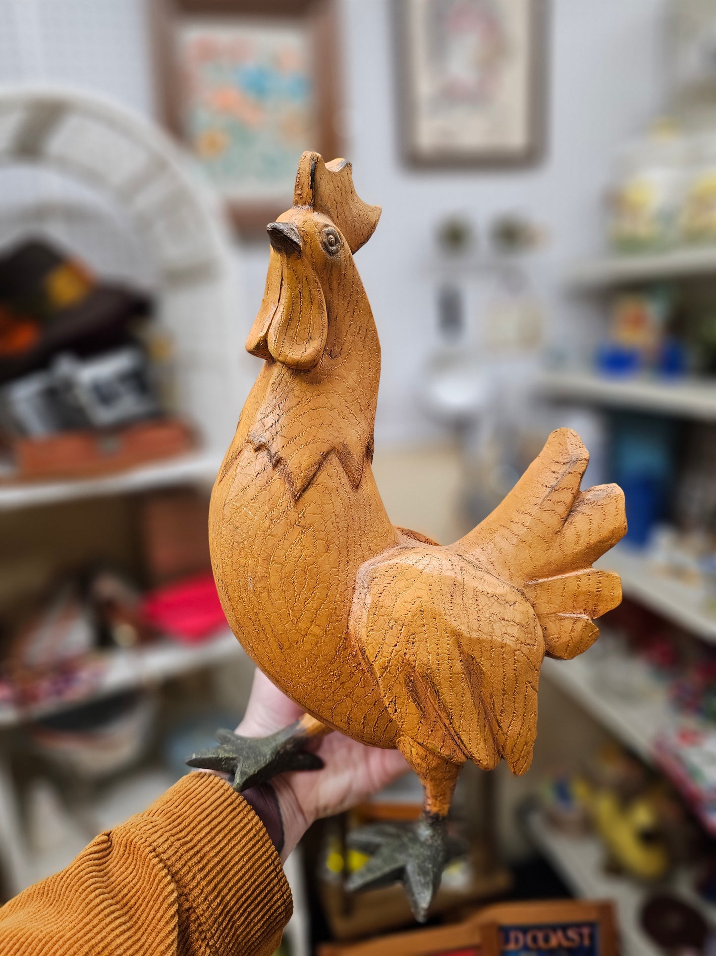 Rustic Rooster Statue