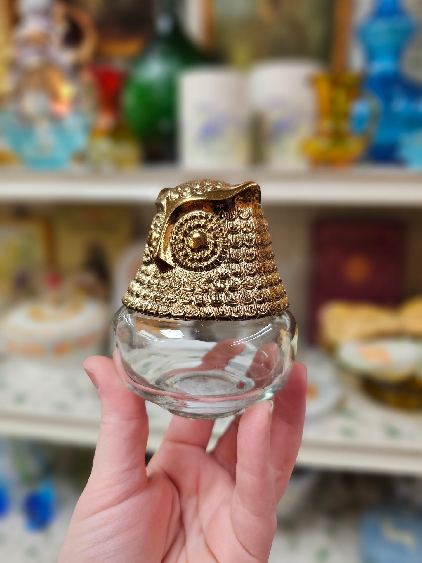 Gold Owl Jar