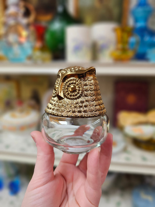 Gold Owl Jar