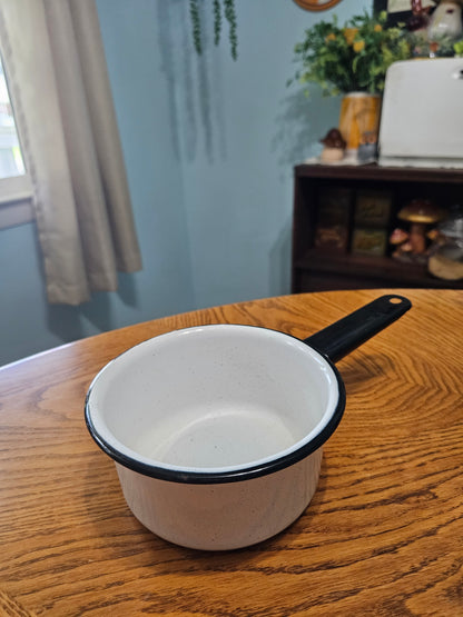 White Enamel Saucepan