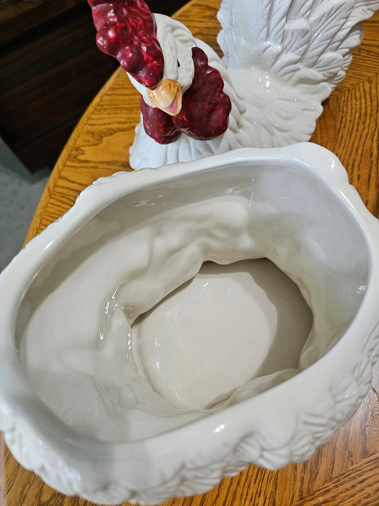 White Rooster Cookie Jar