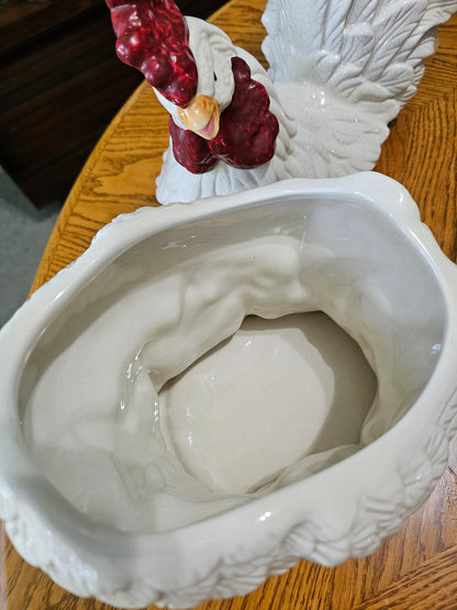 White Rooster Cookie Jar