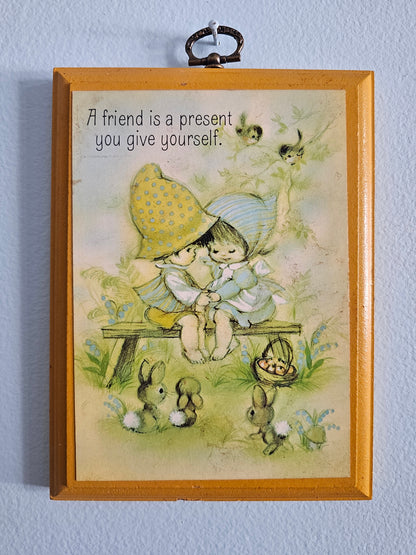 Friends & Bunnies Wall Plaque