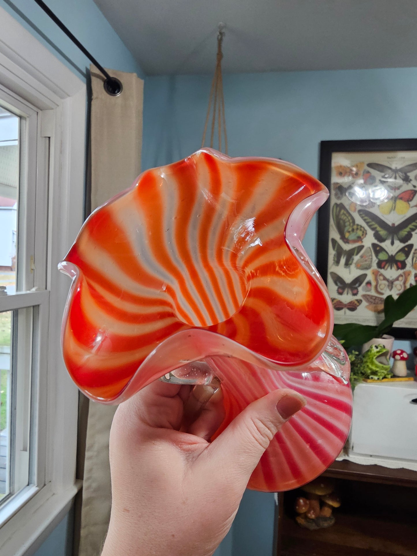 Candy Striped Ruffle Vase