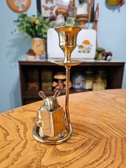 Reading Mouse Candlestick Holder