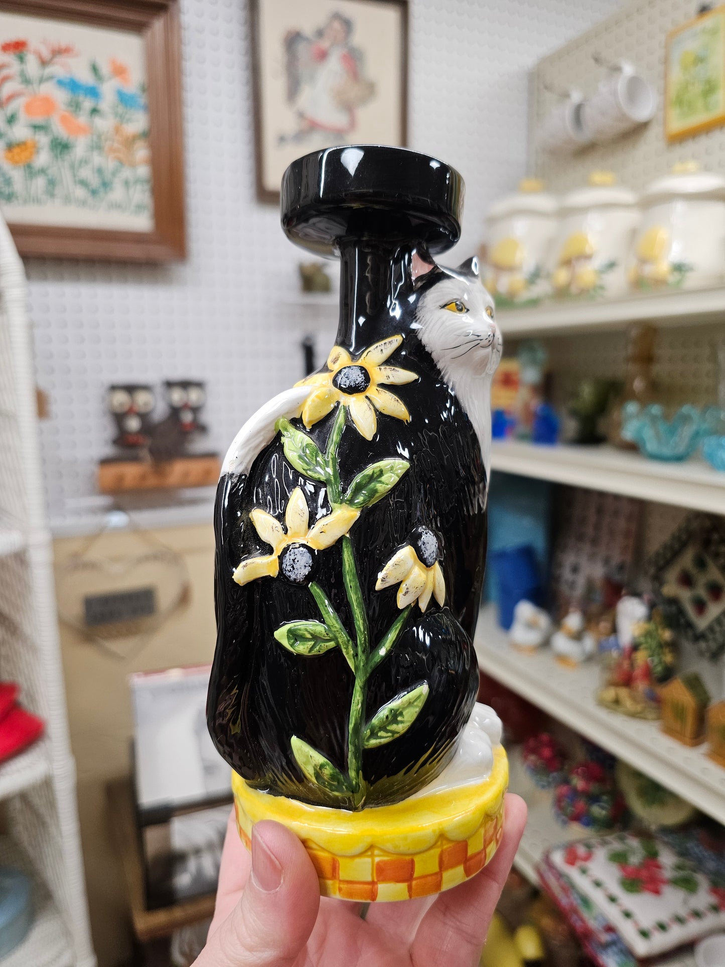 Sunny Cat Votive Holder