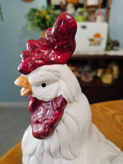White Rooster Cookie Jar