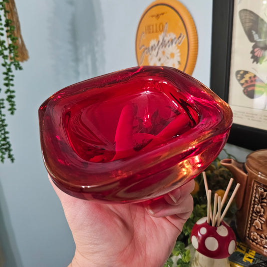 Amberina Murano Ashtray