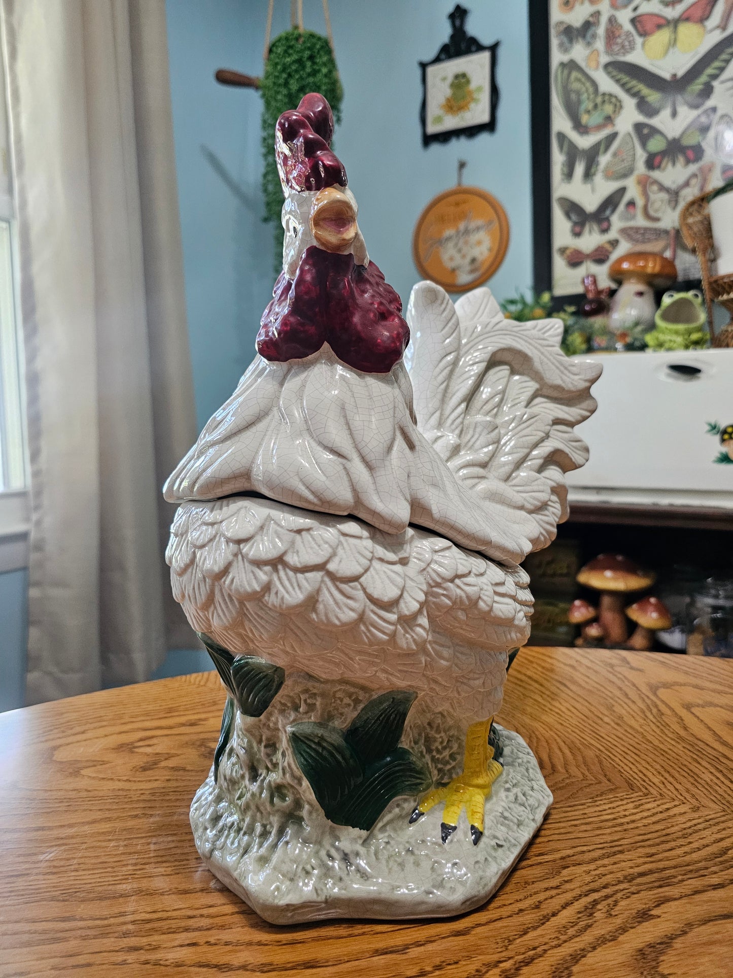 White Rooster Cookie Jar