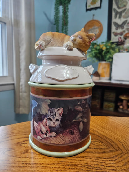 Cozy Kitten Ceramic Canister