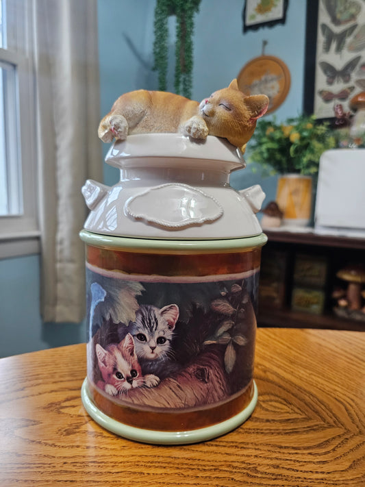 Cozy Kitten Ceramic Canister