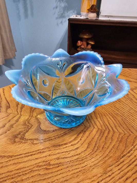 Dugan Wheel & Block Glass Bowl