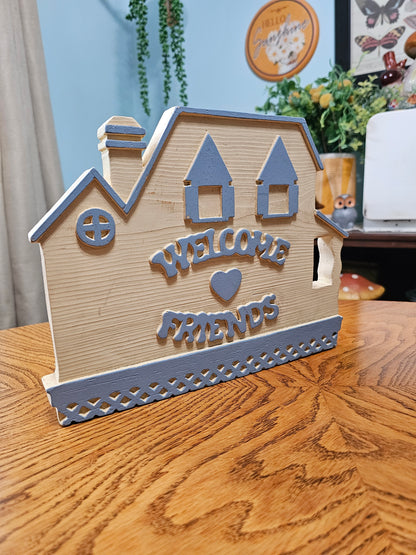 Welcome Friends Cottage Wall Hanging