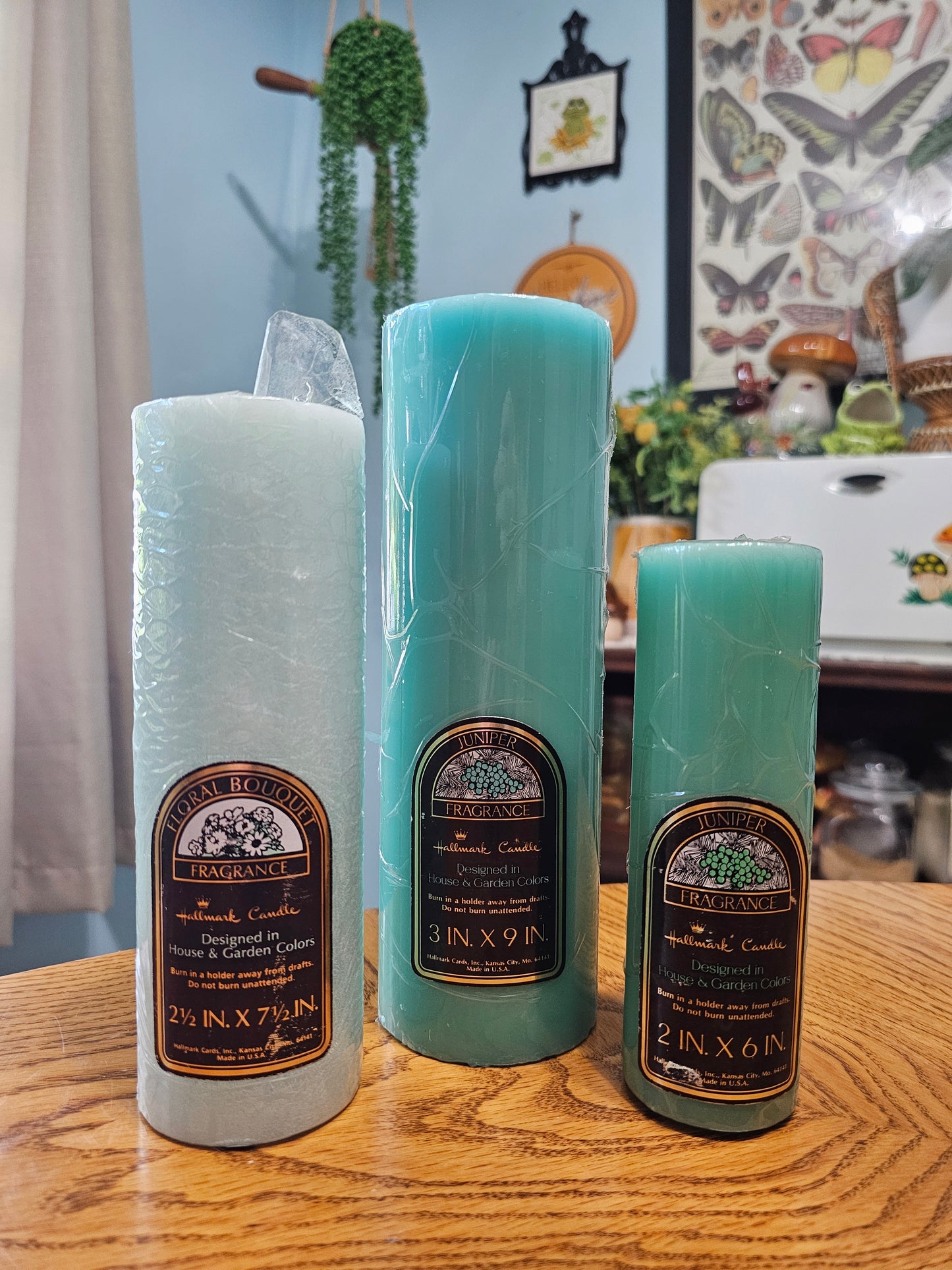 Floral Pillar Candle Trio