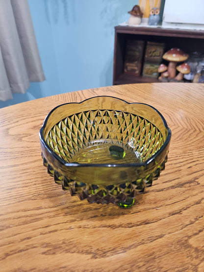 Avocado Diamond Point Candy Dish