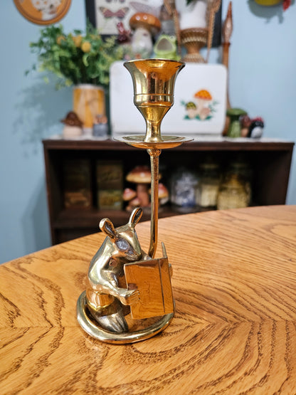 Reading Mouse Candlestick Holder