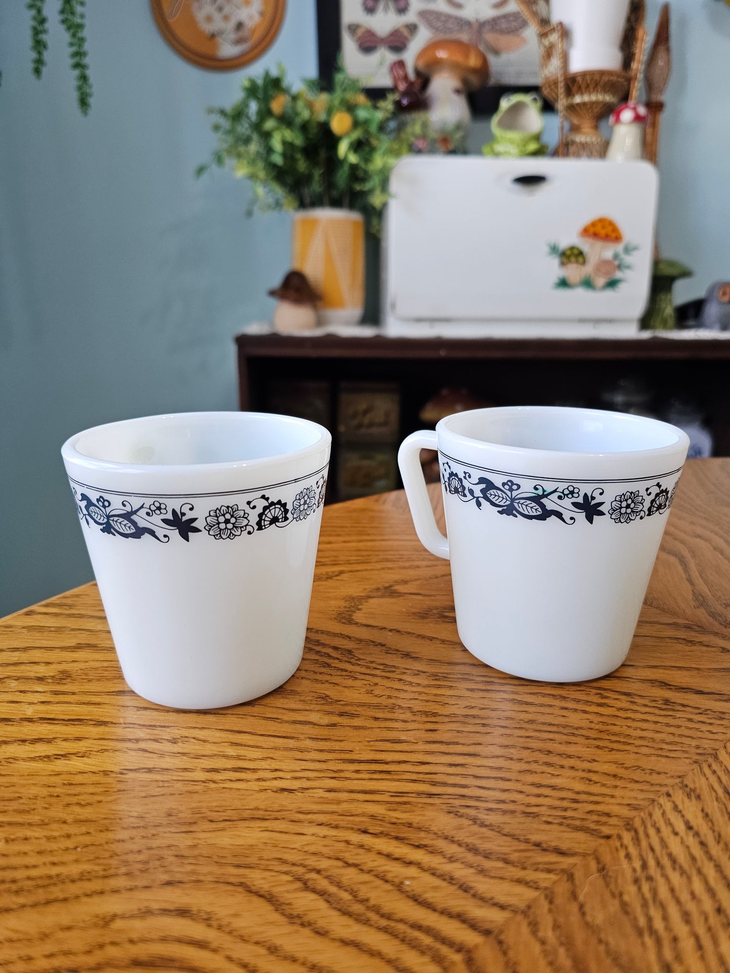 Pair of Old Town Blue Mugs