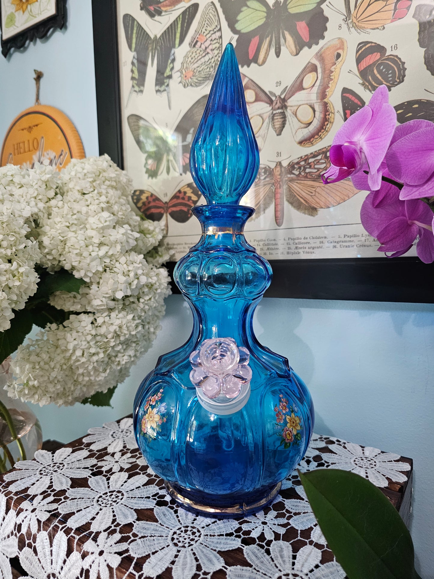 Aqua Floral Corset