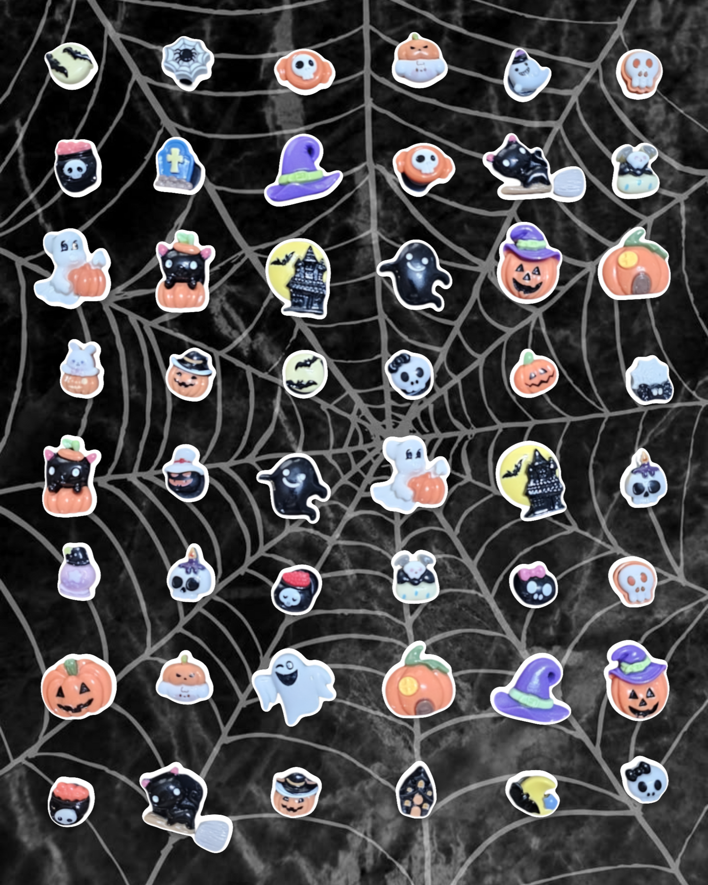 Set of 5 Spoopy Clog Charms