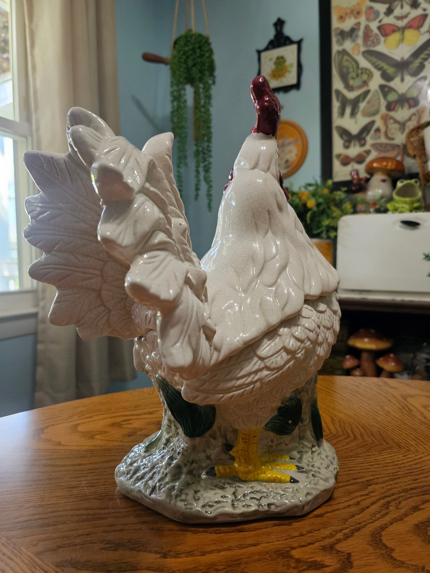 White Rooster Cookie Jar