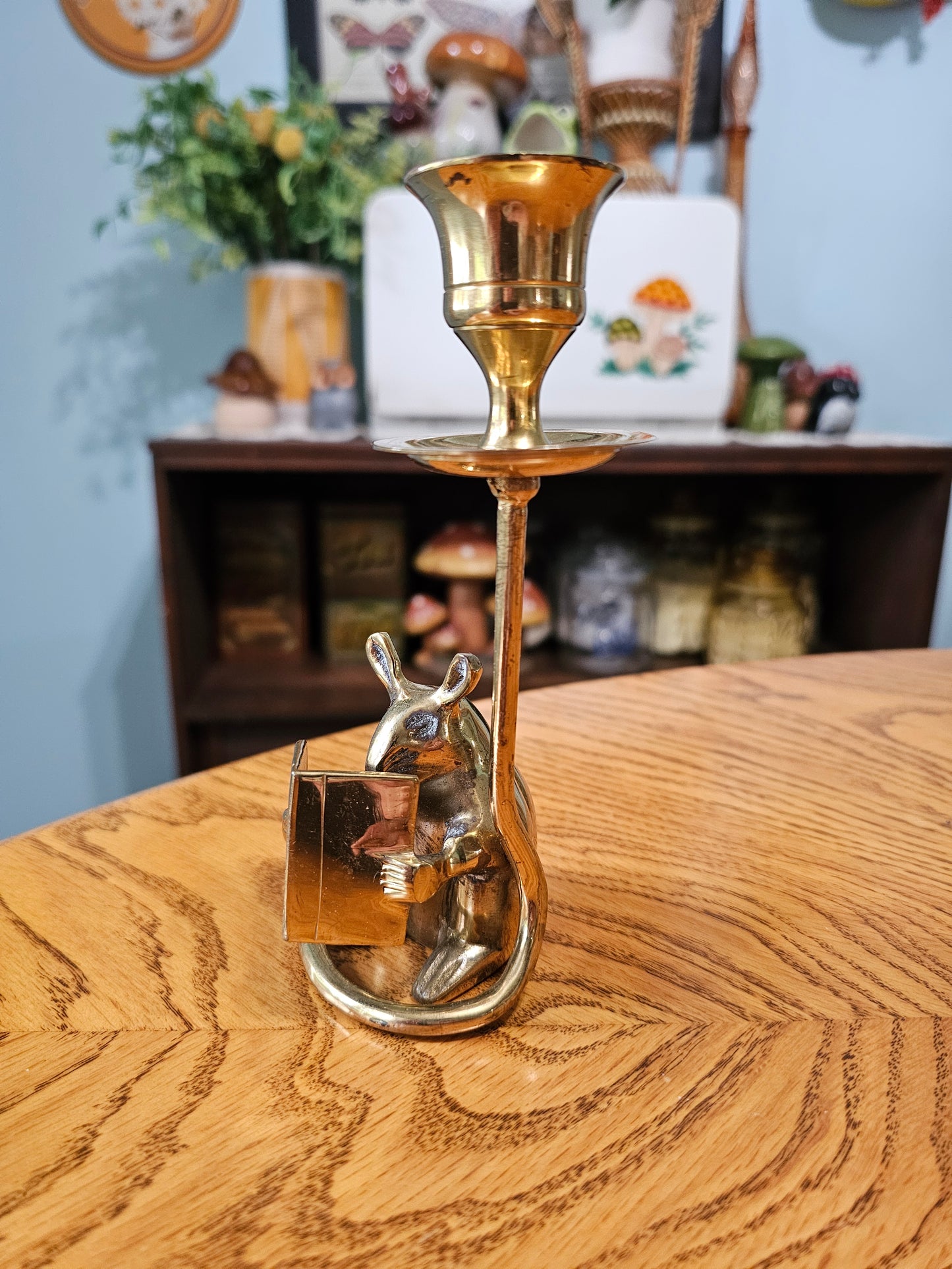 Reading Mouse Candlestick Holder