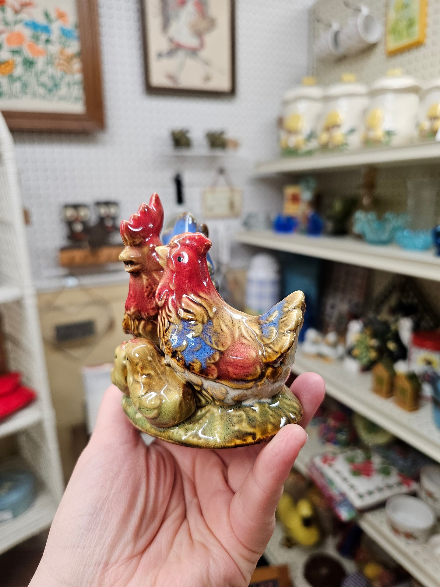 Family of Chickens Figurine