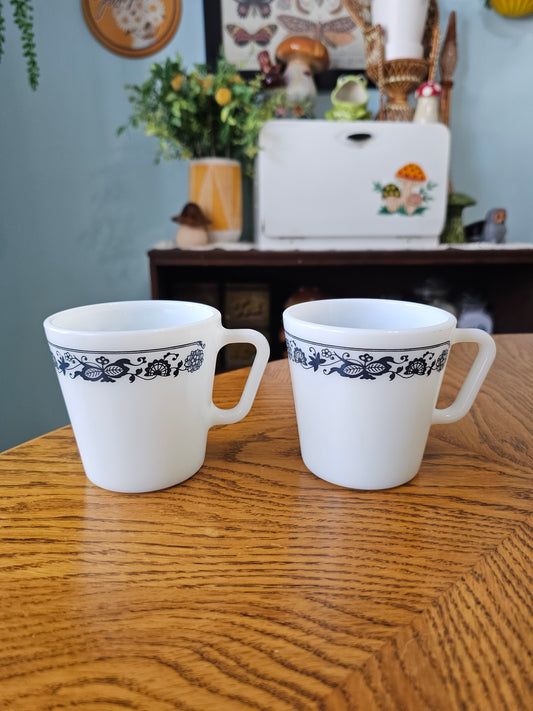 Pair of Old Town Blue Mugs