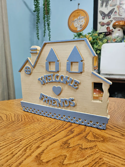 Welcome Friends Cottage Wall Hanging