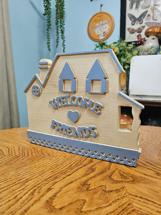 Welcome Friends Cottage Wall Hanging