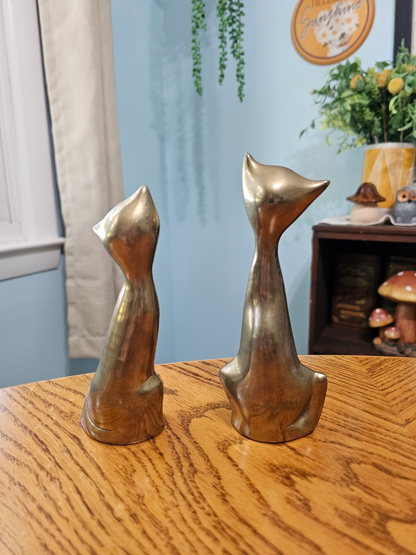 Pair of Brass Cats