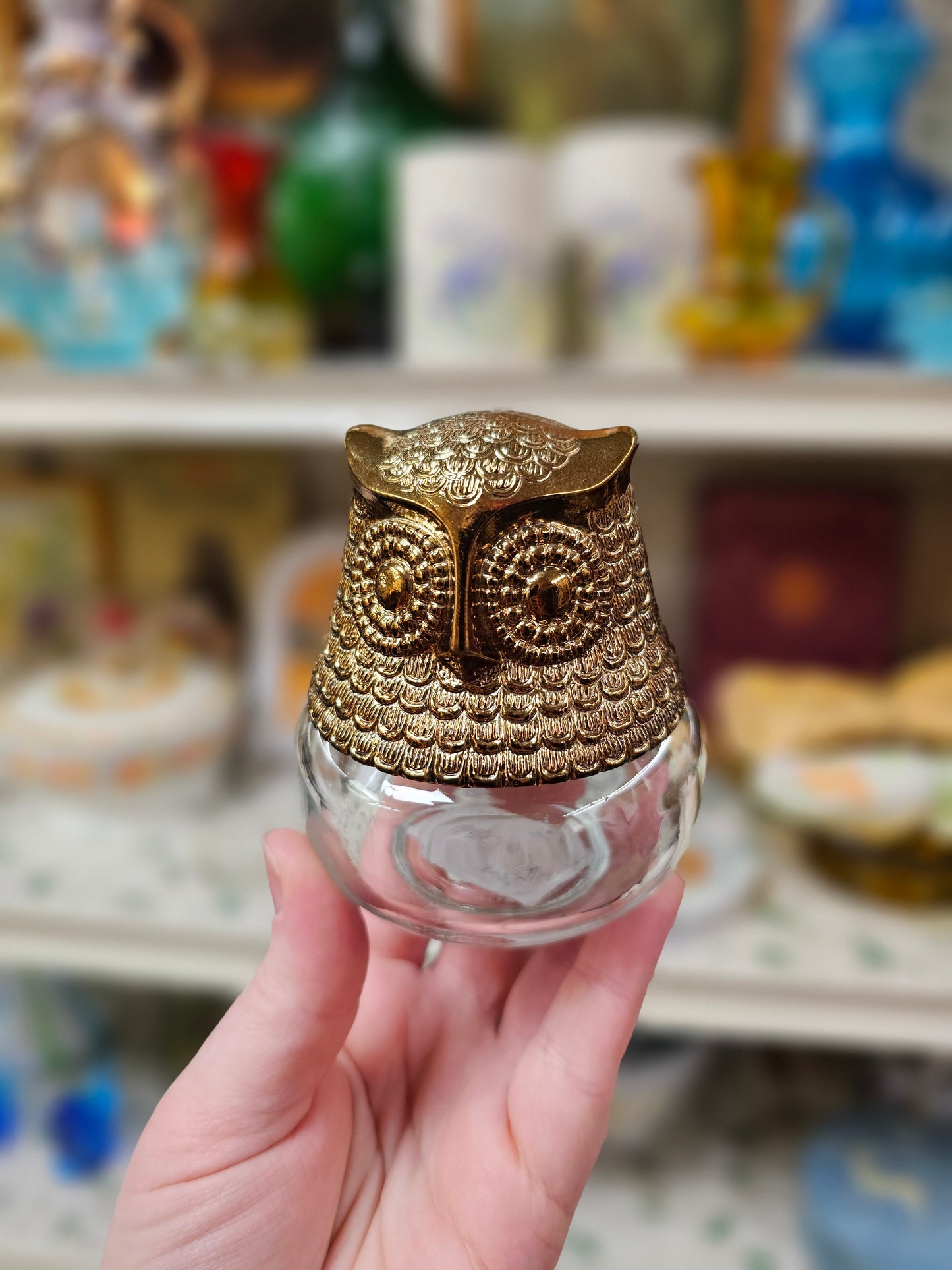 Gold Owl Jar