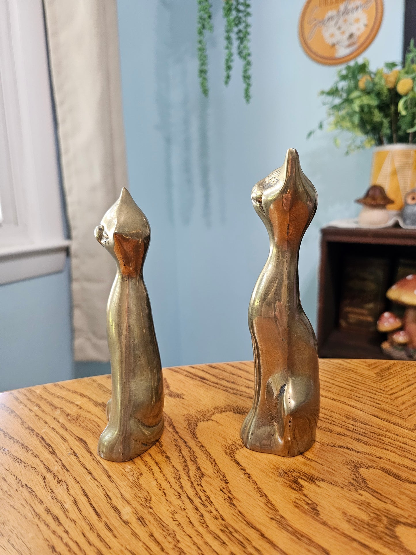 Pair of Brass Cats