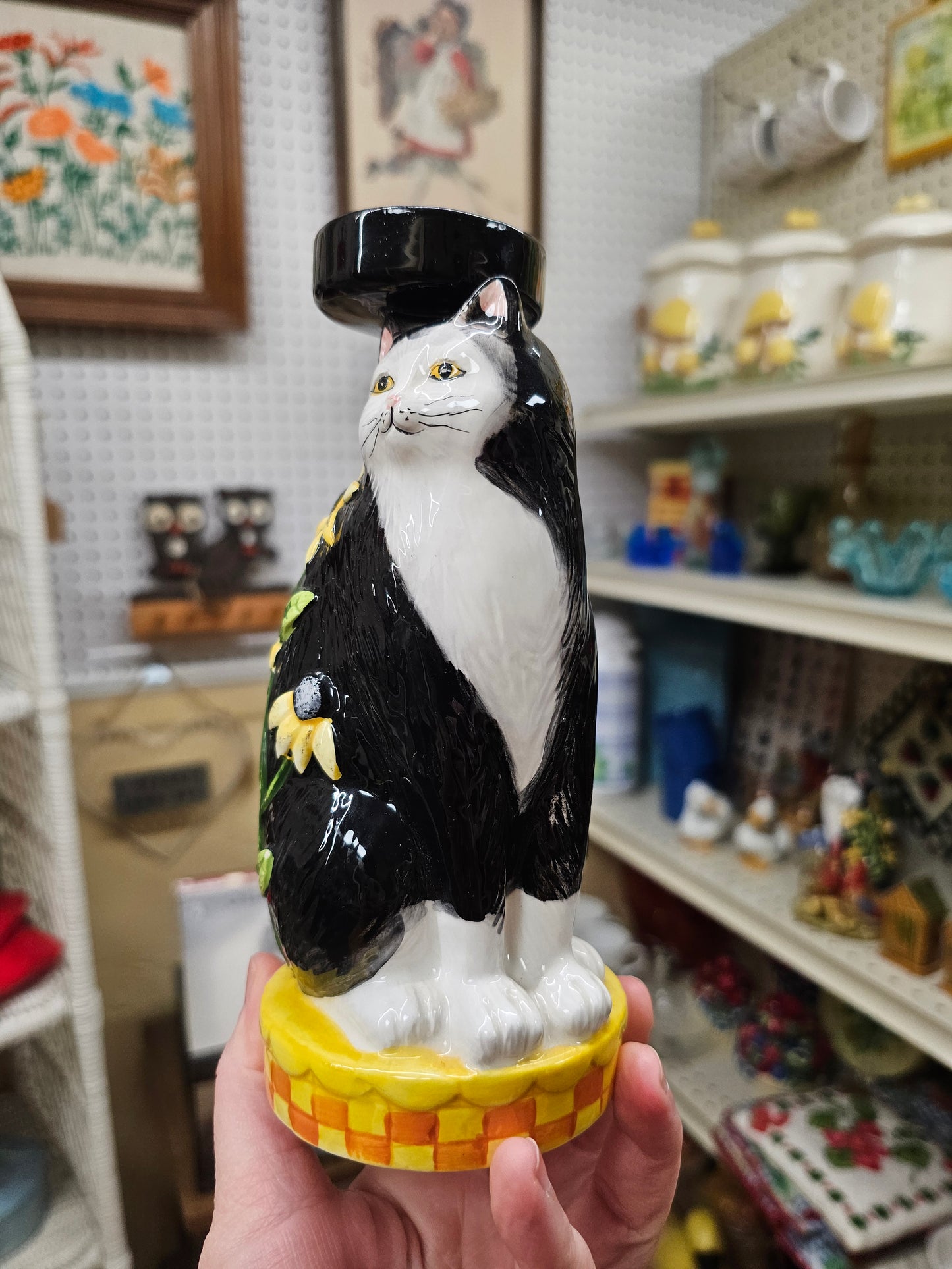 Sunny Cat Votive Holder