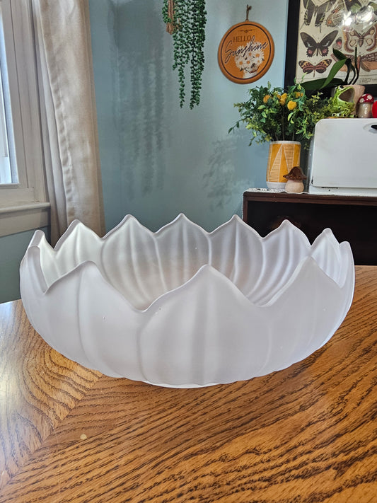 Frosted Lotus Bowl