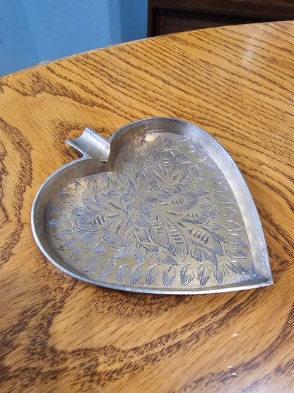 Brass Heart Ashtray