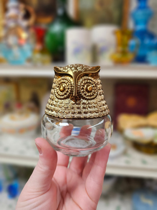 Gold Owl Jar