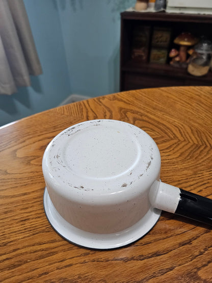 White Enamel Saucepan