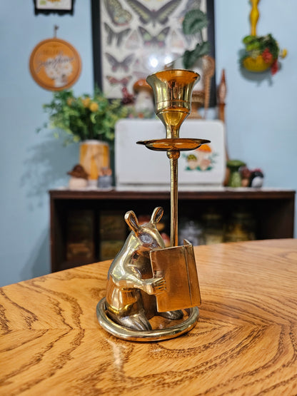 Reading Mouse Candlestick Holder